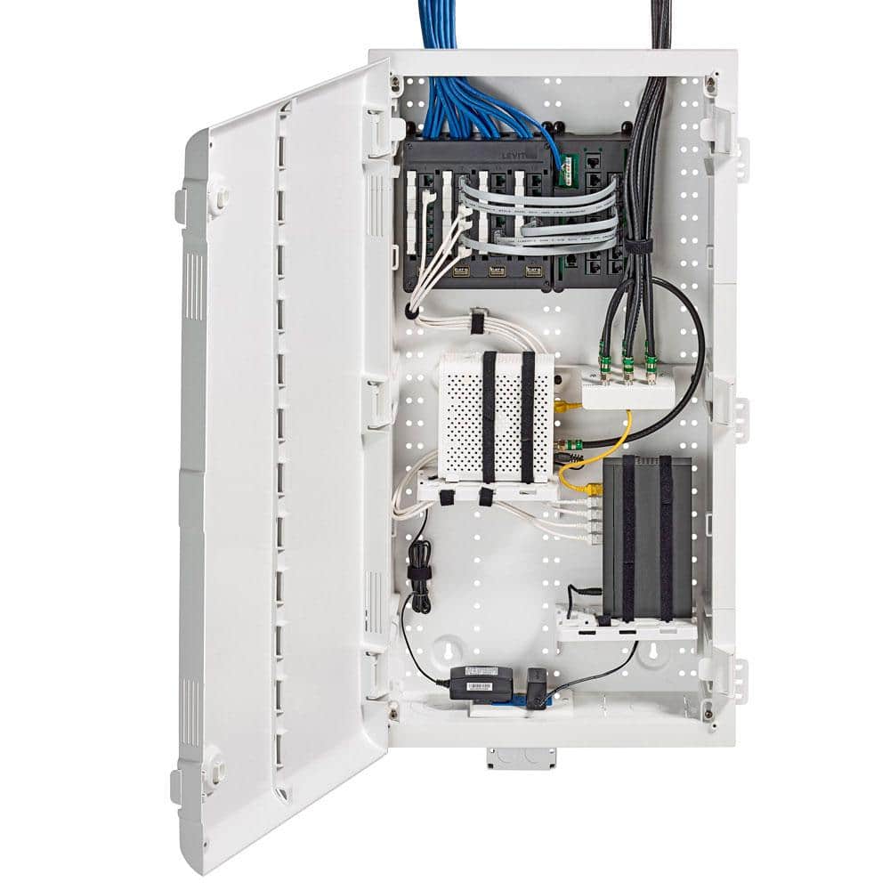 White Polycarbonate Universal Network Device Shelf Bracket