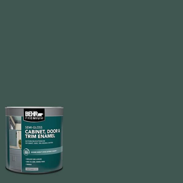 BEHR PREMIUM 1 qt. #HDC-CL-21A Dark Everglade Semi-Gloss Enamel