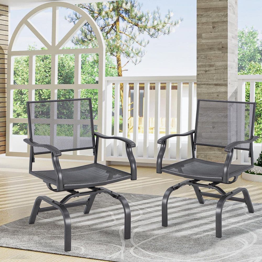 Outdoor Patio Rocking Dining Chairs Set of 2, Outdoor Furniture Metal Frame Rocker Chair price history on PriceWatchPro