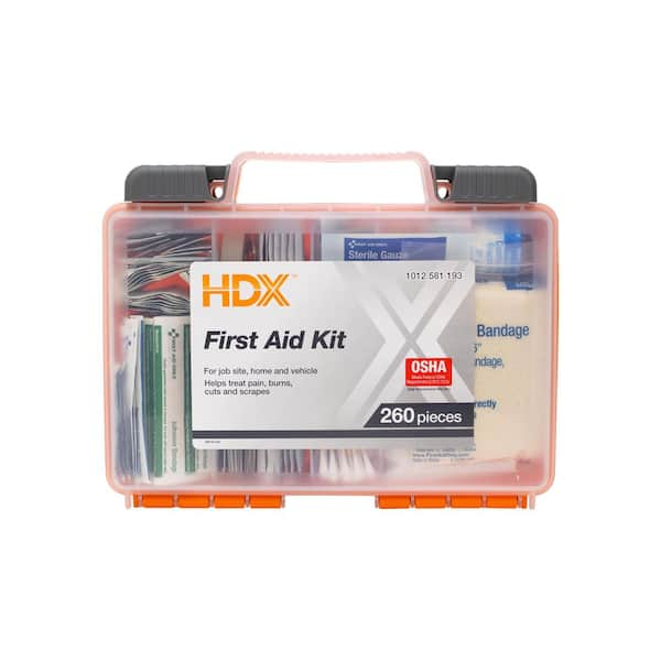 260-Piece OSHA Plastic First Aid Kit