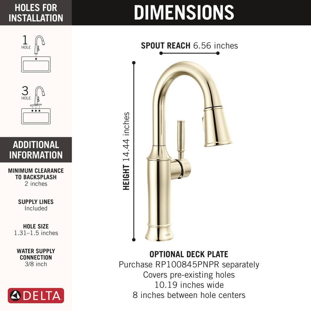Polished Nickel Single Handle Pull-Out Spray Bar Faucet