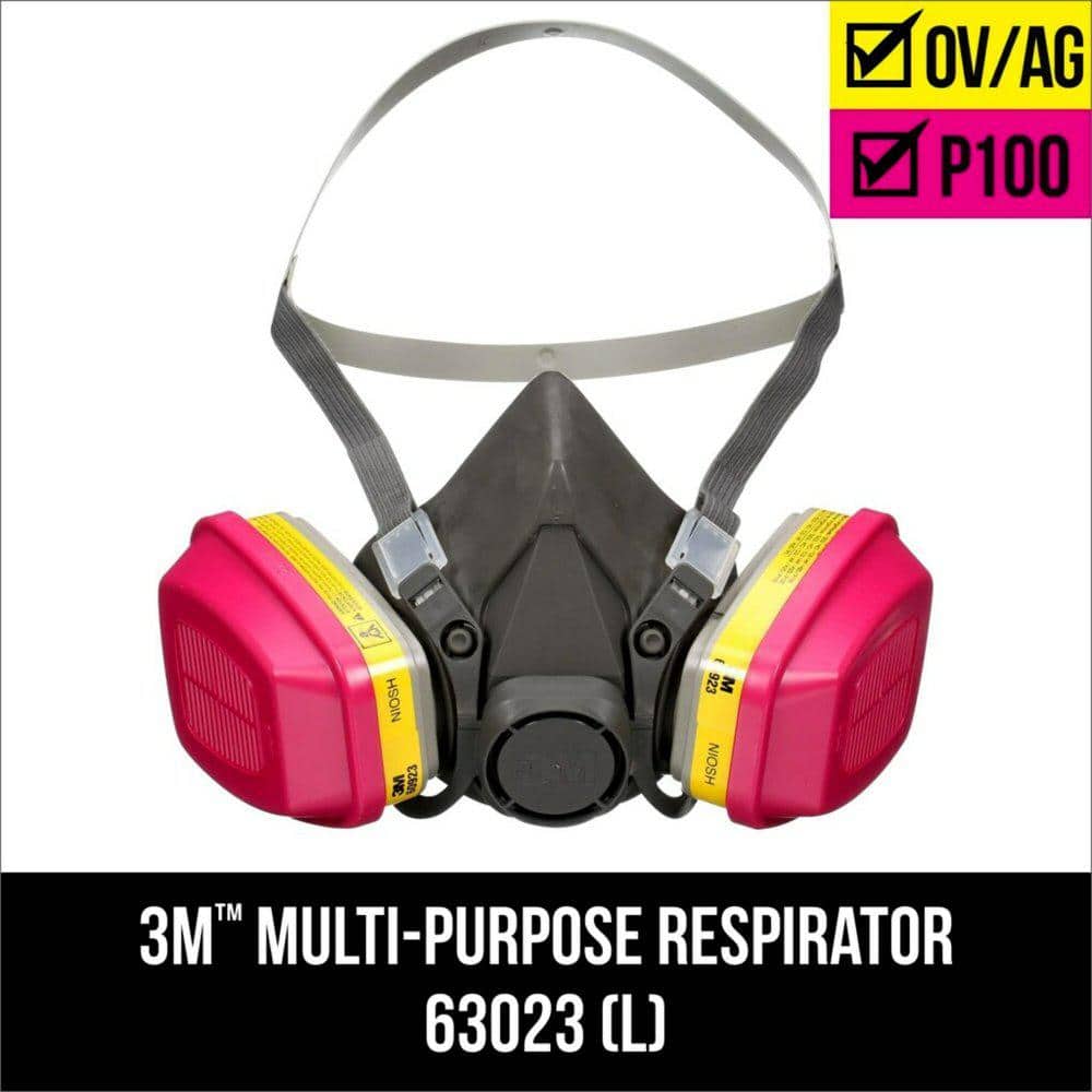 3M AG P100 Professional Multi-Purpose Respirator in Black with Drop Down 63023DHA1-C - The Home