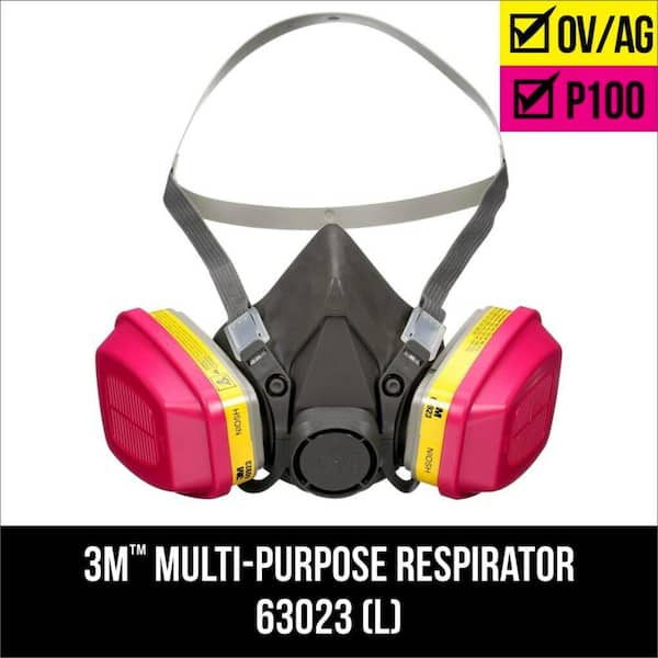 3M OV AG P100 Professional Multi-Purpose Respirator in Black with Drop Down