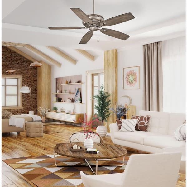 Timeless 54 in. Indoor Burnished Nickel Ceiling Fan