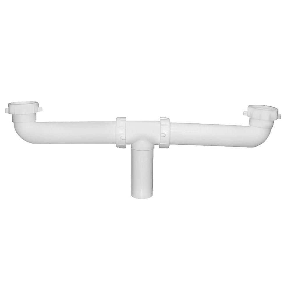 1-1/2 in. White Plastic Slip Joint Center Outlet Waste price history on PriceWatchPro