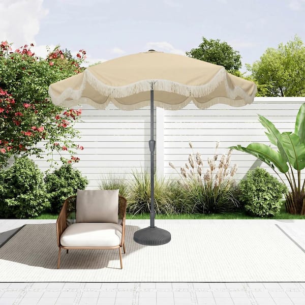 bar height patio set with umbrella hole 3pc Outdoor Bar Set with Swivel Stools & Square Metal Table with Umbrella  Hole