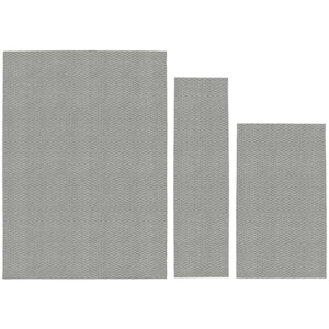 Town Square Silver 5 ft. x 7 ft. (3-Piece) Rug Set