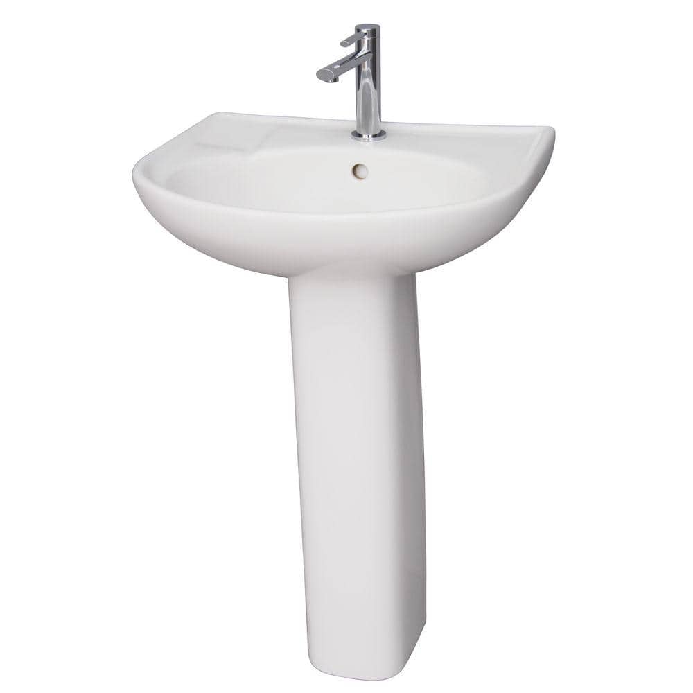 Barclay Products Cynthia 520 Pedestal Combo Bathroom Sink in White