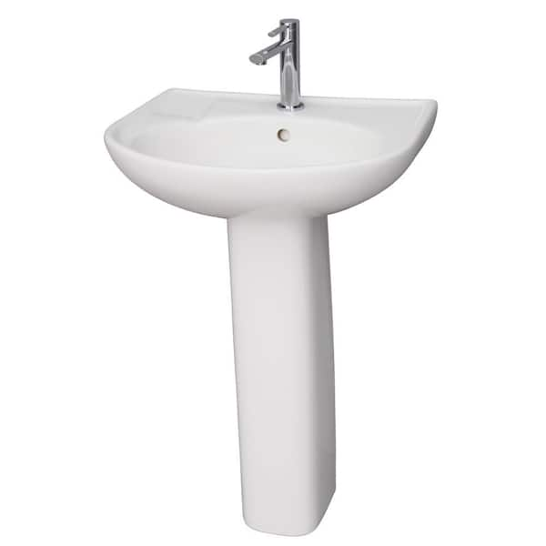 Barclay Products Cynthia 570 Pedestal Combo Bathroom Sink in White