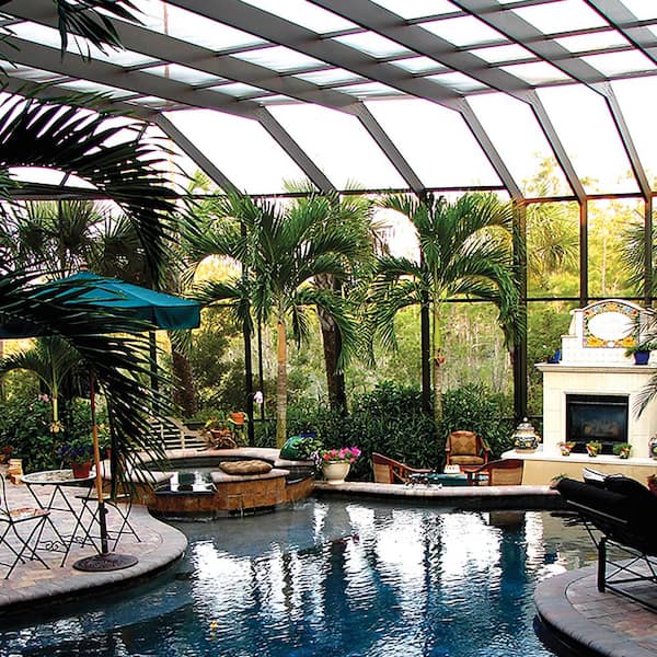 60 in. x 25 ft. Charcoal Fiberglass Pool and Patio Screen Roll