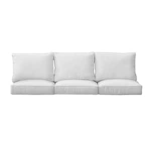 25 x 25 x 5 (6-Piece) Deep Seating Outdoor Couch Cushion in Sunbrella Retain Snow