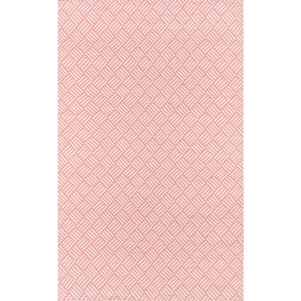 Momeni Baileys Beach Beach Club Pink 5 ft. x 7 ft. 6 in. Indoor Outdoor Rug