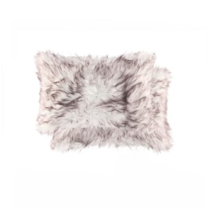 18” x 18” Tan Shearling Sheepskin Pillow by East Perry