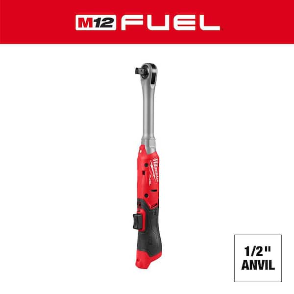 M12 FUEL 12V Lithium Ion Brushless 1/2 in. Drive Extended Reach Cordless Ratchet (Tool Only)