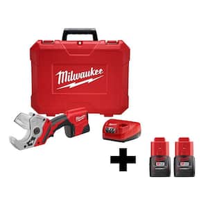 M12 12V Lithium-Ion Cordless PVC Sheer Cutting Kit with M12 1.5 Ah Battery Pack (2-Pack)