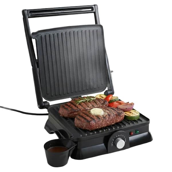 Chef Buddy 1400 W Silver Non-Stick Panini Press