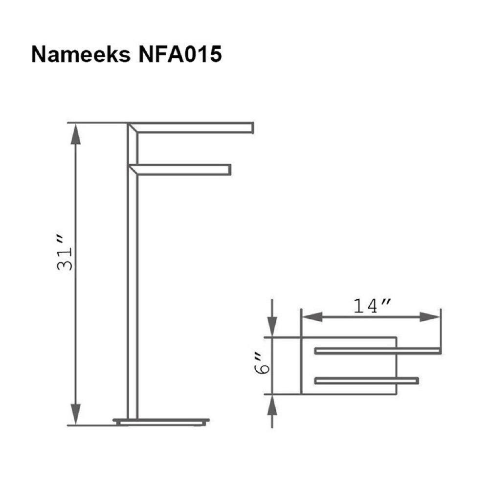 Polished Chrome Freestanding Double Bar Towel Rack