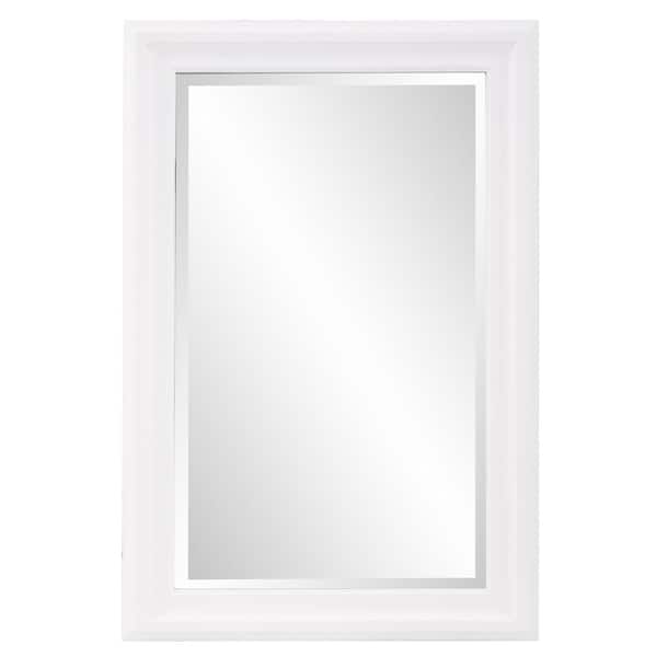 Marley Forrest Medium Rectangle White Beveled Glass Classic Mirror (36 in. H x 24 in. W)