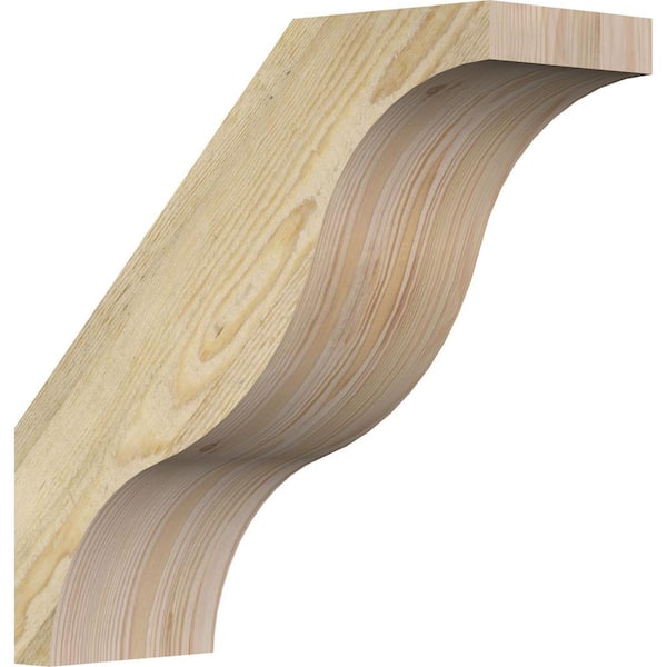 Ekena Millwork 6"W x 16"D x 16"H Funston Rough Sawn Knee Brace, Douglas Fir