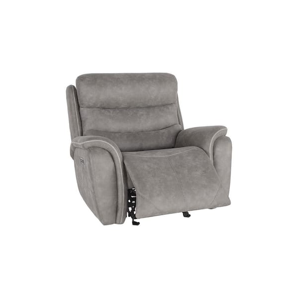 New Classic Furniture Kamari Gray Polyester Power Recliner