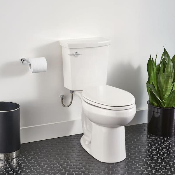 H2 Option 2-Piece 0.92 Gal. Dual Flush Elongated Toilet in White, Seat Not Included