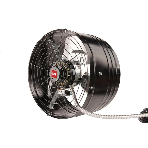 Master Flow 1375 CFM Black EZ Cool Plug-In Gable Mount Attic Fan