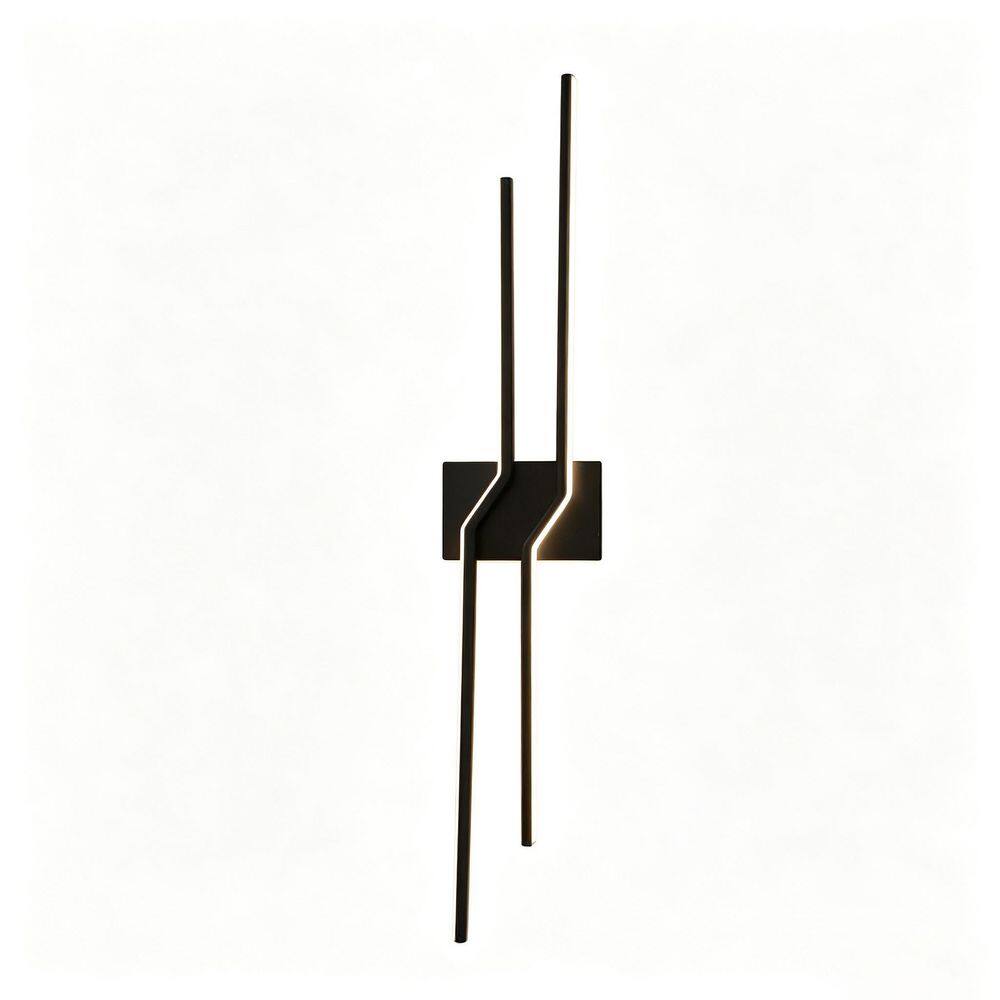 39.4 in. 2-Light Matte Black Dimmable LED Wall Sconce, Minimalist Wall Lighting with 5-CCT for Living Room Bedroom price history on PriceWatchPro