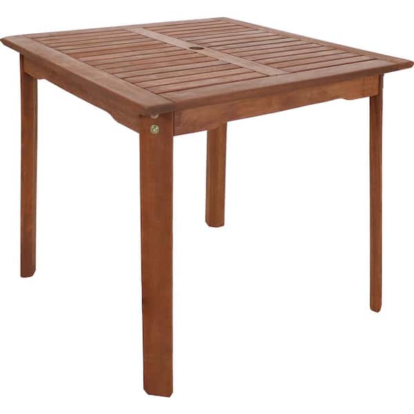 Sunnydaze 31.5 in. Meranti Wood Square Table
