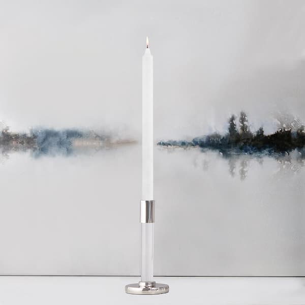 ROOT CANDLES 12 in. Timberline Arista White Dinner Candle (Box of 12)