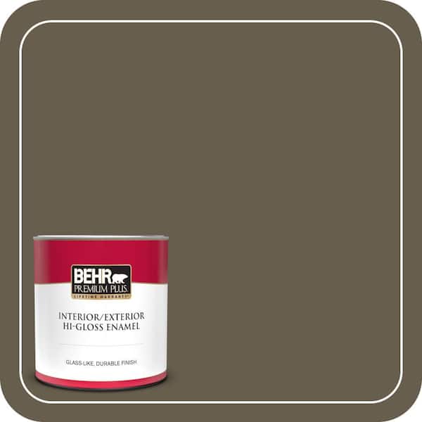 BEHR PREMIUM PLUS 1 qt. #N320-7 Primitive Hi-Gloss Enamel Interior/Exterior Paint & Primer