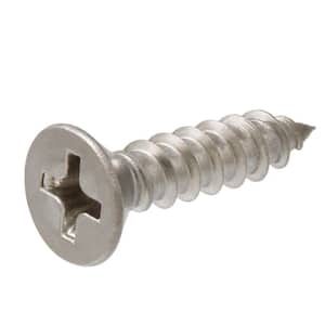 #8 x 7/8 in. Phillips Flat Head Stainless Steel Wood Screw (3-Pack)