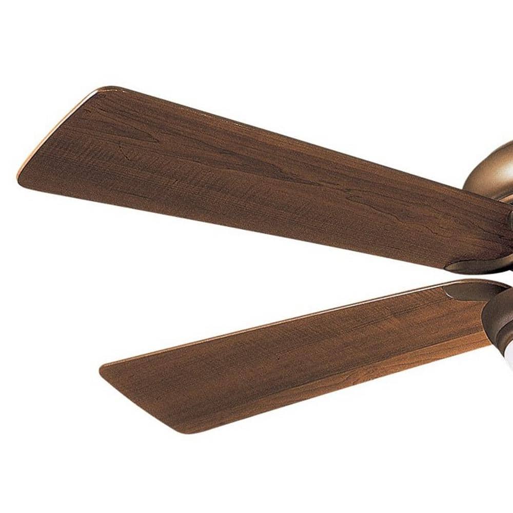 52" Oil Rubbed Bronze Ceiling Fan with Opal Glass Light and Remote