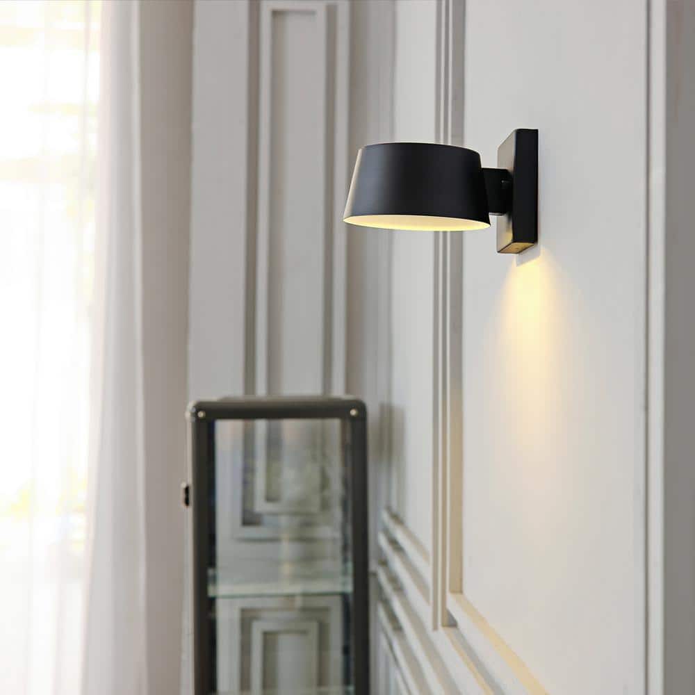 Maisel 8'' Matte Black LED Integrated Modern Outdoor Wall Lantern