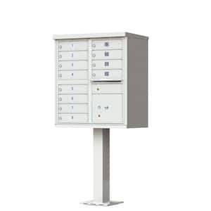 12-Mailboxes 1-Outgoing Mail Compartment 1-Parcel Locker Cluster Box Unit