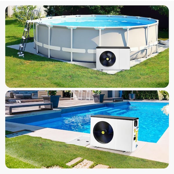 Powered Pool Heater Pump, 35830 BTU, Suitable for 6605-13209GAL Submerged and Elevated Pools, Minimal Sound