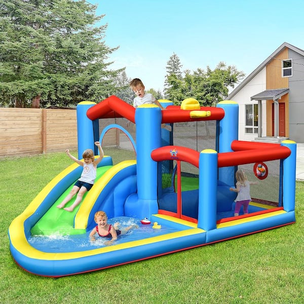 Costway Inflatable Bounce House Kids Jumping Playhouse Indoor & Outdoor  Without Blower : Target