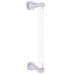 Clearview 12 in. Single Side Shower Door Pull with Twisted Accents in Satin Chrome