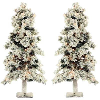Costway 4 ft. Pre-Lit Christmas Tree Fiber Optical Firework with Ornaments  and Gold Top Star CM21219 - The Home Depot