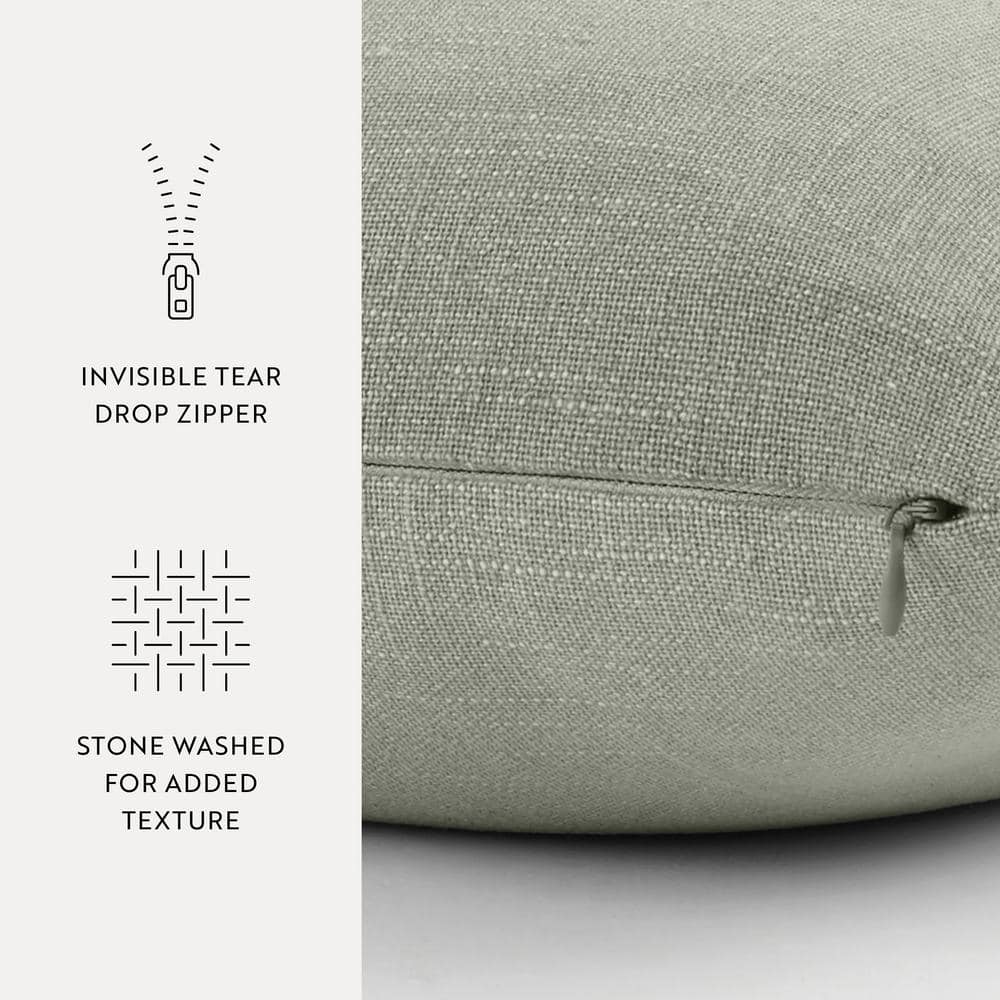 Gray Cotton Box-Shaped Throw Pillow Set