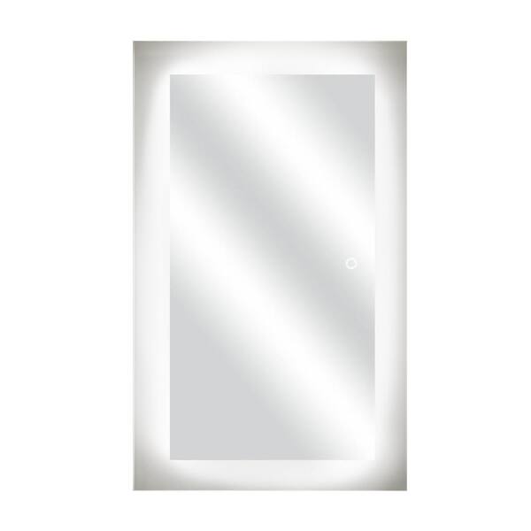 28 in. x 36 in. Frameless Single Wall Mounted Vanity Bathroom LED Mirror/Touch On/OFF Dimmer and Anti-Fog Function 28 in. x 36 in. Frameless Single Wall Mounted Vanity Bathroom LED Mirror/Touch On/OFF Dimmer and Anti-Fog Function