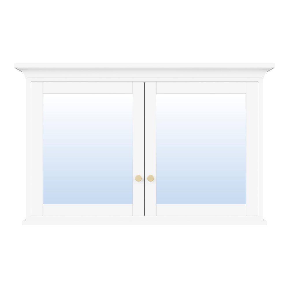 48 in. W x 30 in. H Rectangular Surface Mount Soild Wood Medicine Cabinet with Mirror, Blum Soft-close Hinges