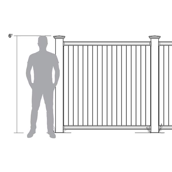 Veranda Pro Series 6x6 Woodbridge Baluster Top Vinyl Fence Panel
