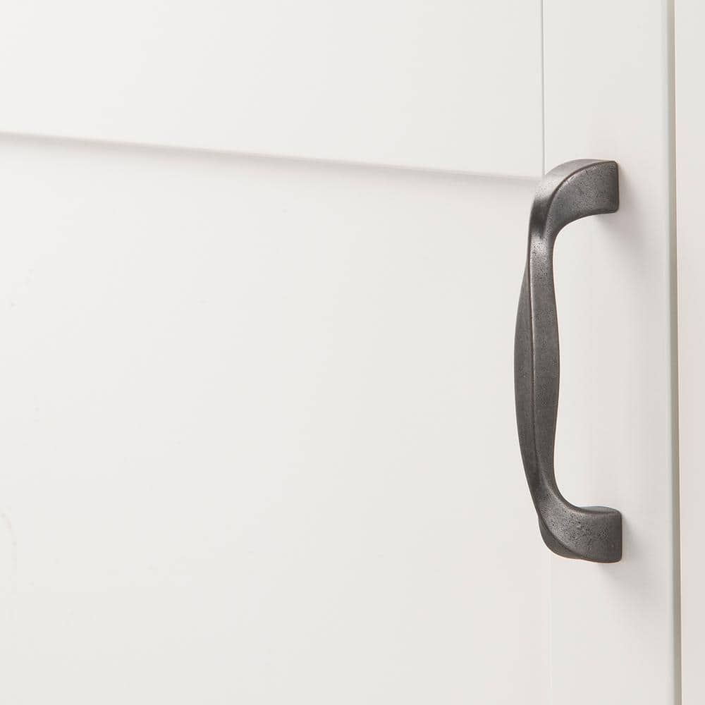 Black Iron Arch Cabinet Pull with Mounting Hardware