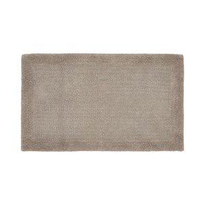 Edge Collection 24 in. x 40 in. Brown 100% Cotton Rectangle Bath Rug