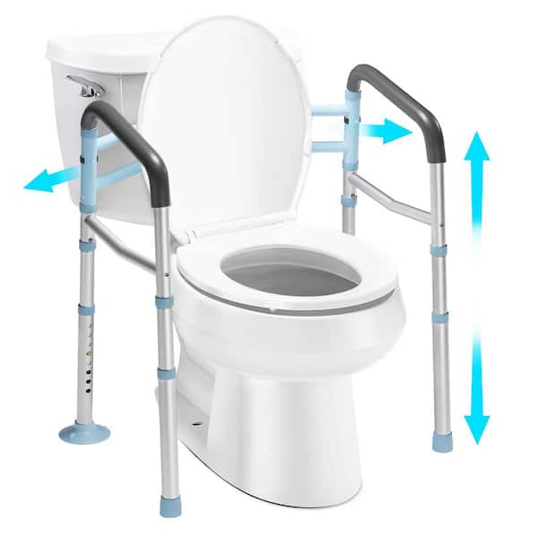 Angel Sar 31"L x 25.5"W Toilet Safety Handrail, Heavy Duty Medical Toilet Safety Frame for Elderly Handicap and Disabled