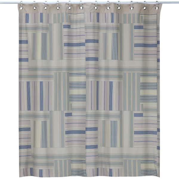 Creative Bath Ticking Stripe Shower, Ticking Stripe Shower Curtain