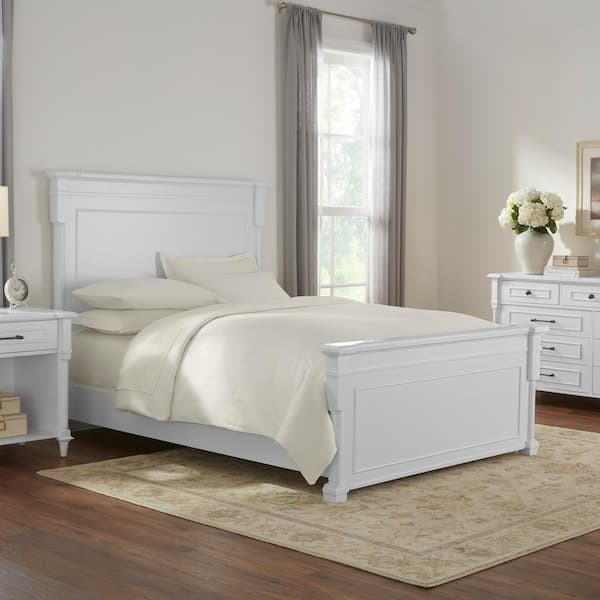 Bellmore White Queen Bed (68.5 in. W x 65 in. H)