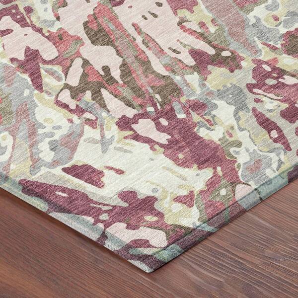 Chantille Machine Washable Indoor/Outdoor Abstract ACN2441 Blush 3 ft. x 4 ft. Area Rug