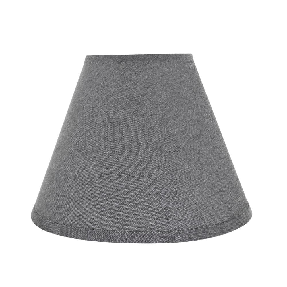 Gray Textured Fabric Empire Lamp Shade, 14" Wide