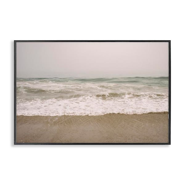Stupell Industries Peaceful Point Reyes by Crystal Lynn Collins Black Framed Coastal Giclee Art Print 20 in. x 30 in.